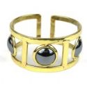 Hematite Stones Ladder Cuff - South Africa