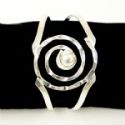 Silver Hammered Spiral Cuff Bracelet - Mexico