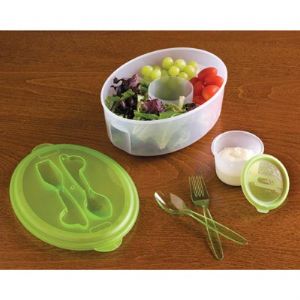 CDIVIDED LUNCH BOX WITH CUTLERY - Click To Enlarge