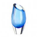 Blue Cut Glass Vase