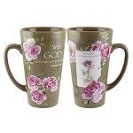 CLatte Mug - Roses With God - Click To Enlarge