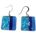 SQUARE GLASS EARRINGS - ASSORTED