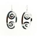 Double Scroll Silver plated earrings