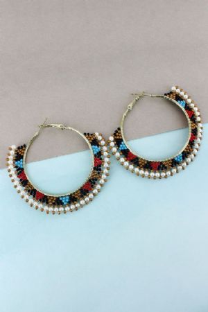 CSeed Bead Hoop Earrings - Click To Enlarge