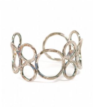 COrbit Cuff silver toned bracelet - Click To Enlarge