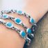 Alpaca Silver & Turquoise bracelet - Click To Enlarge