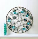 PEACOCK PLUMES CIRCULAR WALL SCONCE