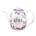 Tea Pot 6-Be Still and Know Teapot in Purple - Psalm 46:10