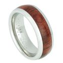 Men's Ring - with Wood Accent: Righteous Man - Proverbs 20:7