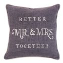 Better Together - Mr. & Mrs. Square Pillow