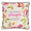 Prayer Embroidered Square Pillow