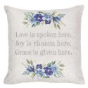Love Joy Grace Square Decorative Pillow